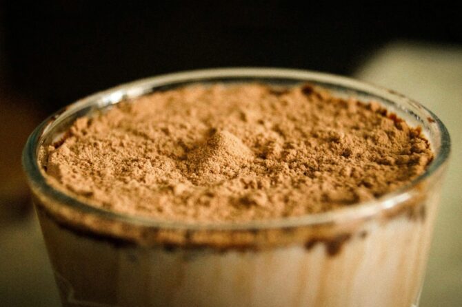 Smoothie protéiné cacao – amandes – pois chiches